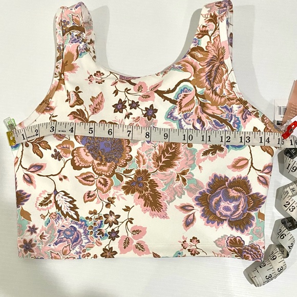 NWT Jessica Simpson Sportswear Women's White Floral Tank Top Size Large - Picture 6 of 7